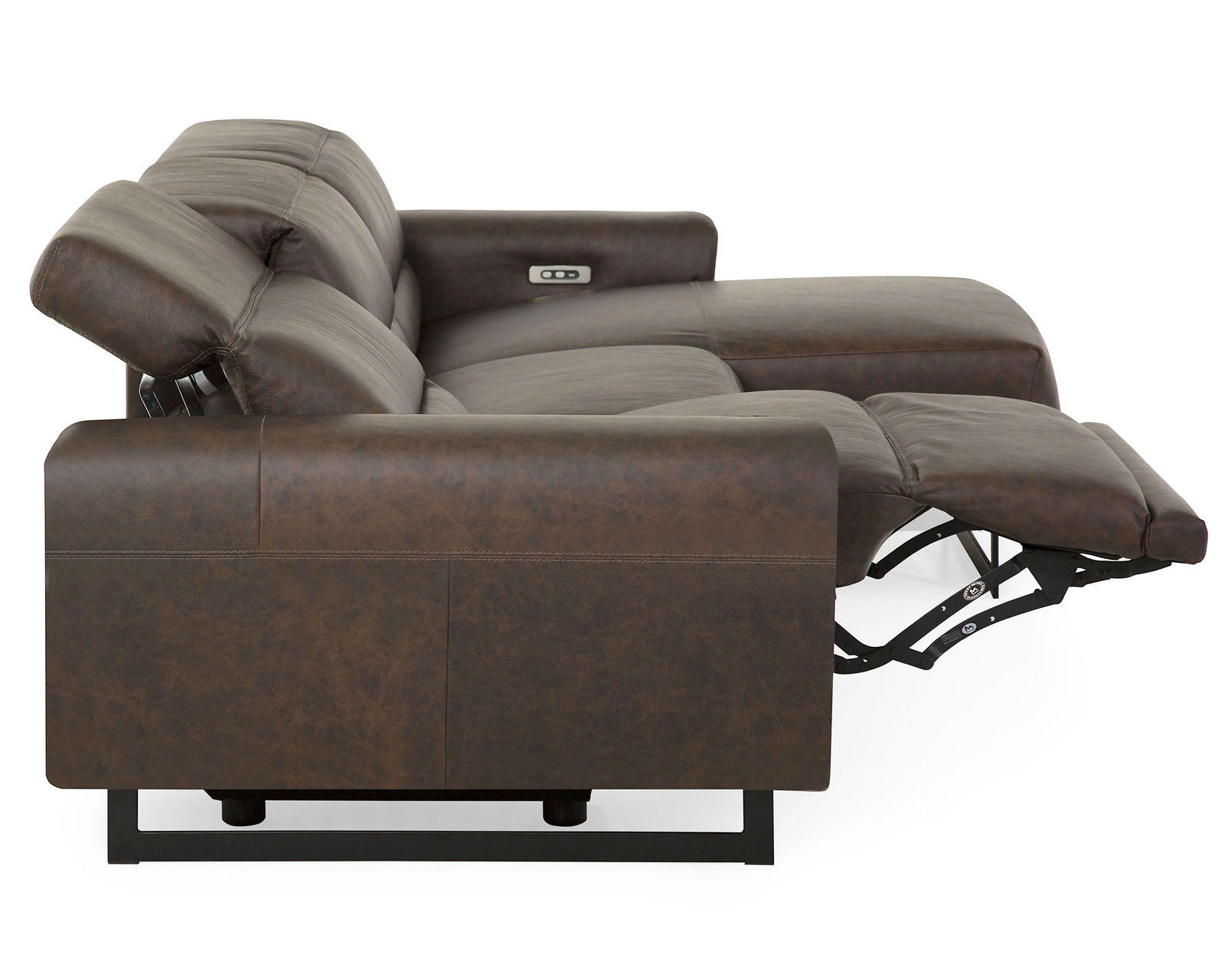 Armina 44010 Power Headrest Power Reclining Sectional (+100 leathers) - Layout I: Three Piece Reclining Sectional 117" x 64"