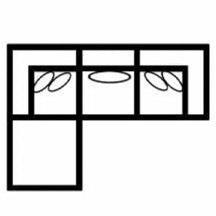 Layout I: Four Piece Sectional 88" x 125"
