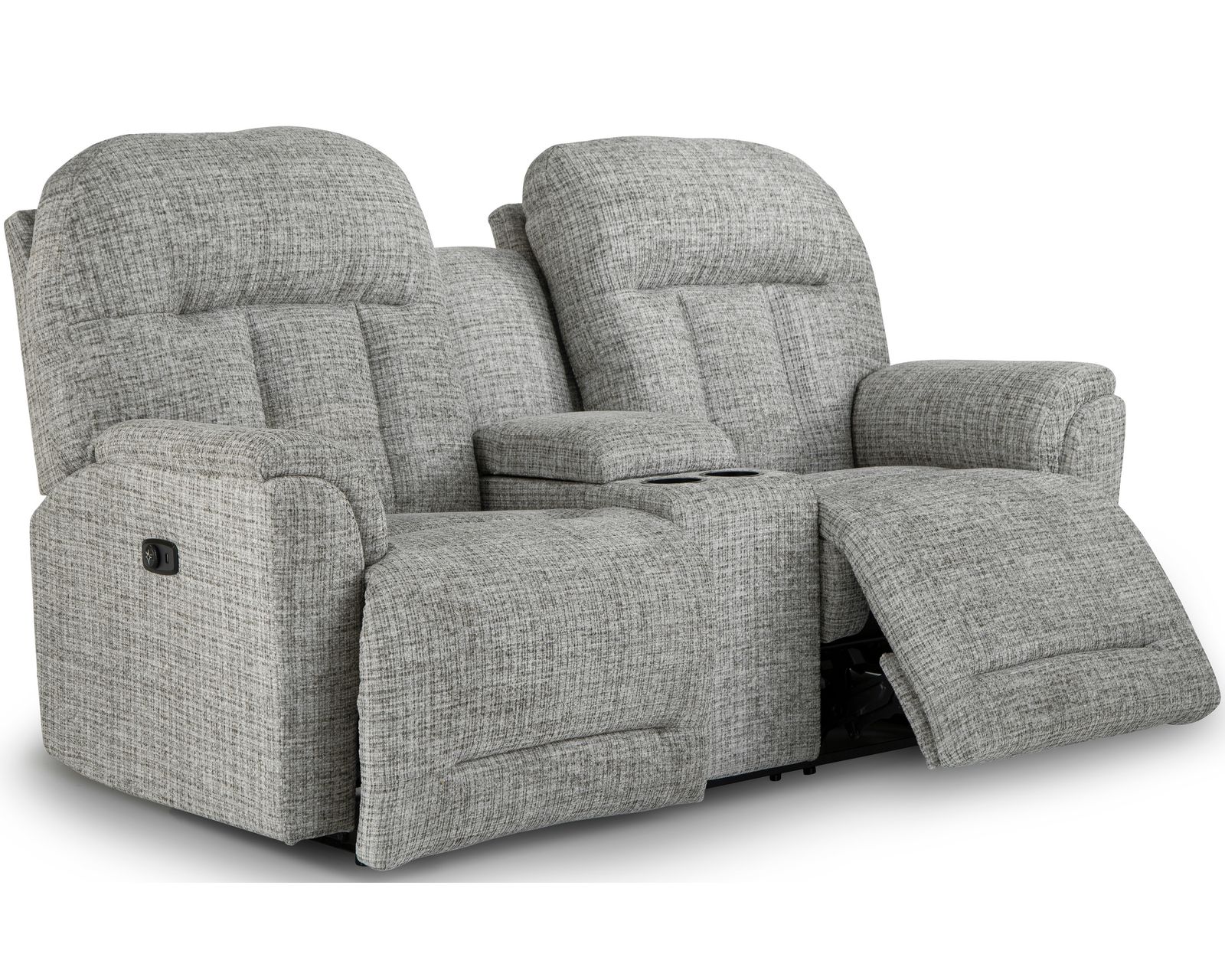 Suitably 88" Double Reclining Sofa (+100 fabrics) - Suitably Double Reclining Console Loveseat