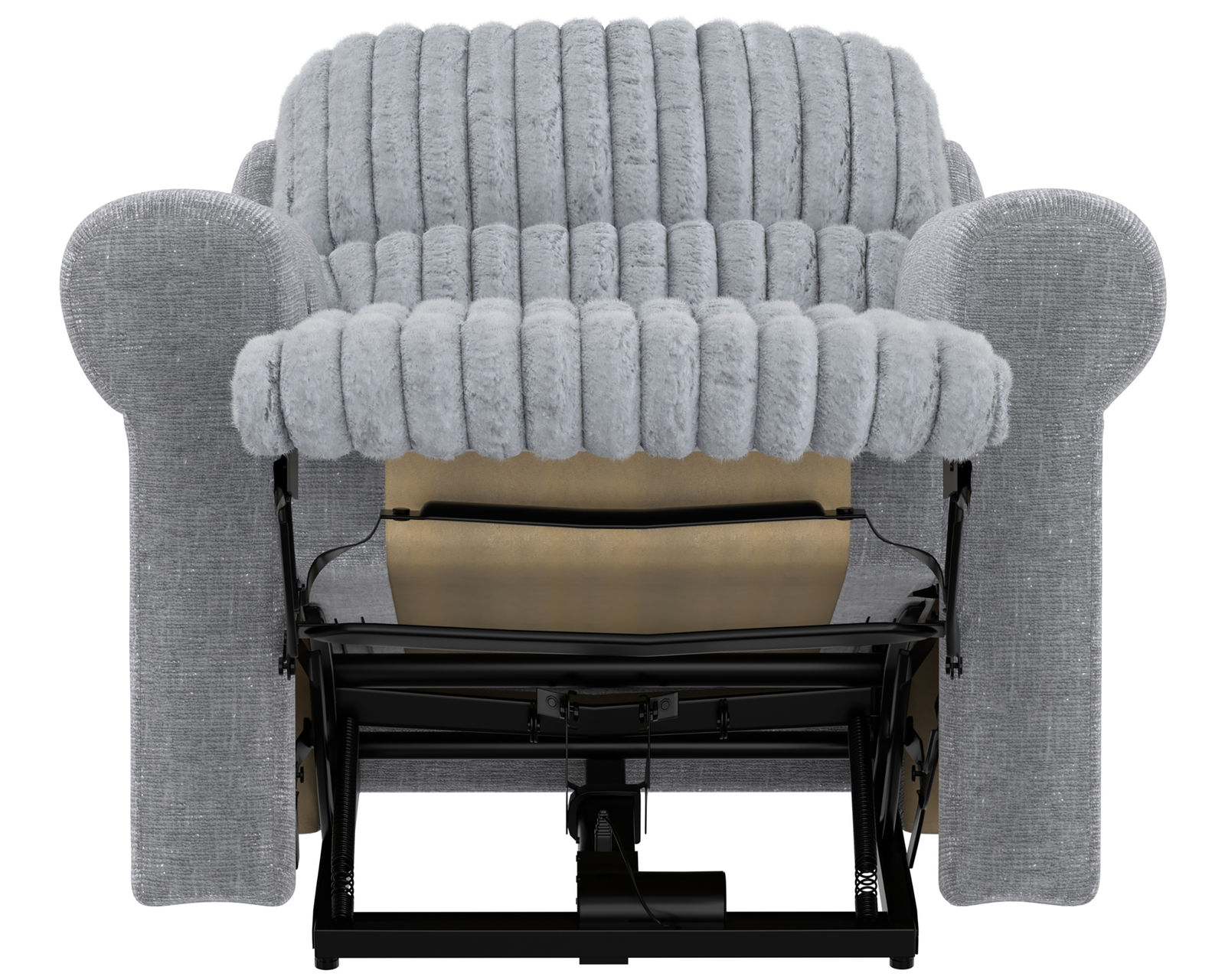 Foxy Rocker Recliner or Power Zero Gravity Recliner Fashion-Forward Comfort with Luxurious Faux Fur (two colors) - From Movie Night to Every Night—Comfort Lives Here.