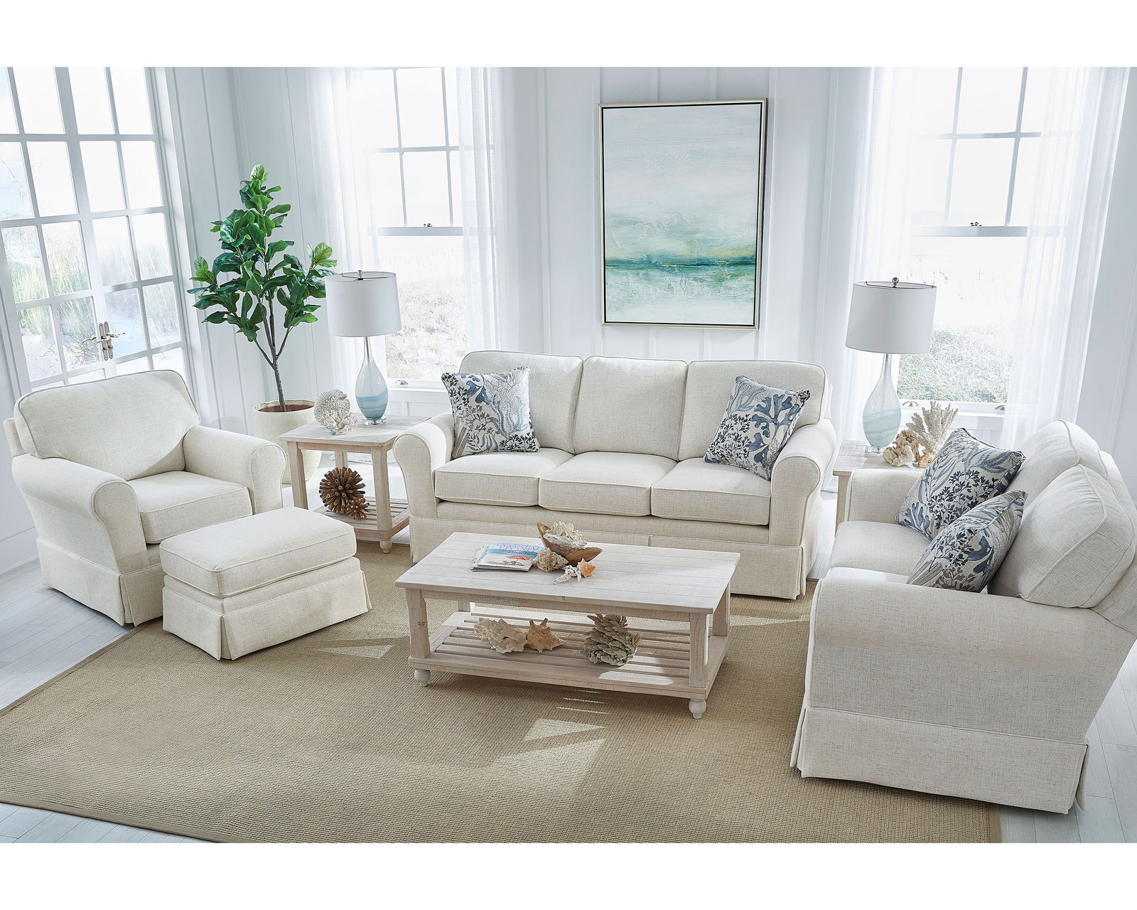 Susanna Stationary Sofa (+139 fabrics) 83" - Includes 2 - 16" pillows
