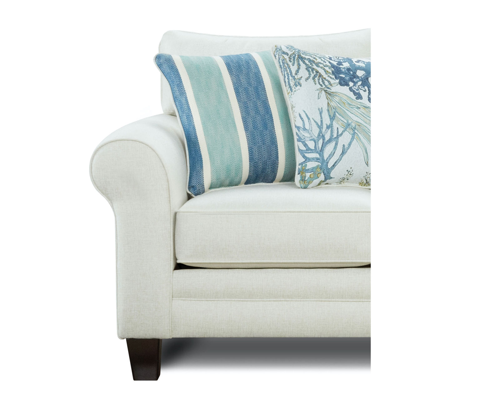 Grande Glacier 4 Piece Living Room (Includes Sofa, (2) Chair and Cocktail Ottoman) - All pillows included