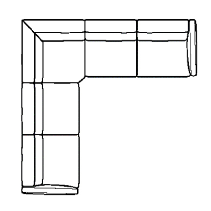 Layout D: Three Piece Sectional 115" x 115"