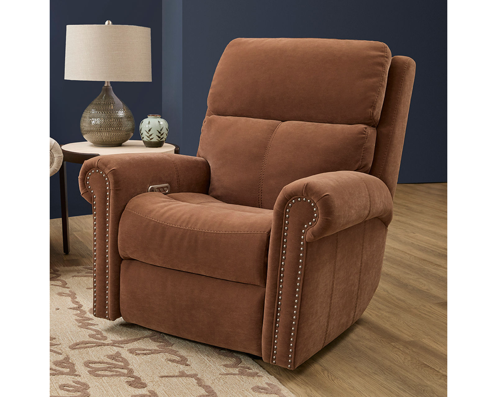 Bernard Triple Power Zero Gravity Reclining Sofa with Dropdown Table (+100 fabrics) - Bernard Triple Power Recliner