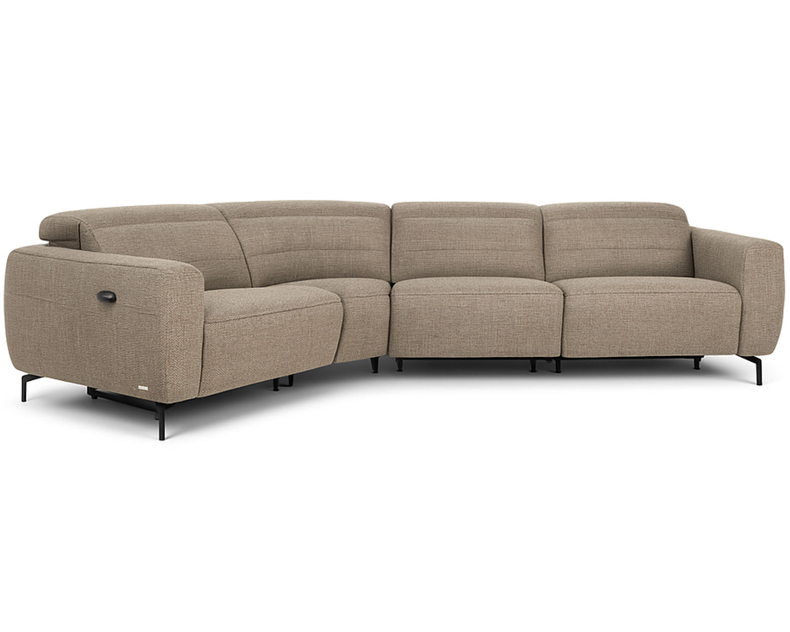 Zenith C320 Power Reclining Sectional (+45 fabrics) - Layout B: Four Piece Reclining Sectional 84" x 141" (one recliner)