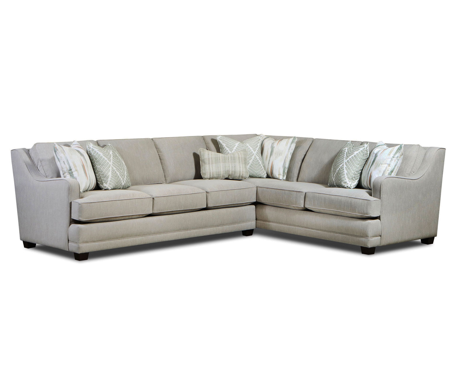 Charlotte Cremini Two Piece Sectional - 7000 (includes pillows) 124" x 97" - (b) Charlotte Cremini Two Piece Sectional