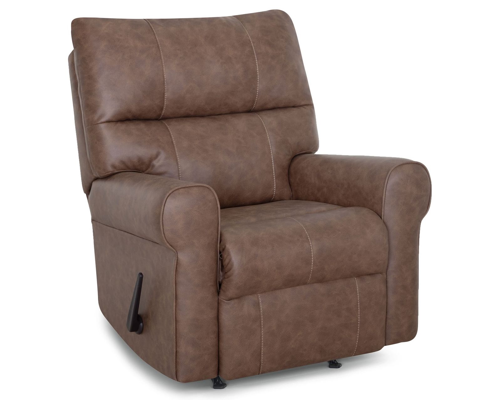 Langston 97" Sofa (Rich Leather-Like Style. Relaxed Comfort) - Langston Rocker Recliner