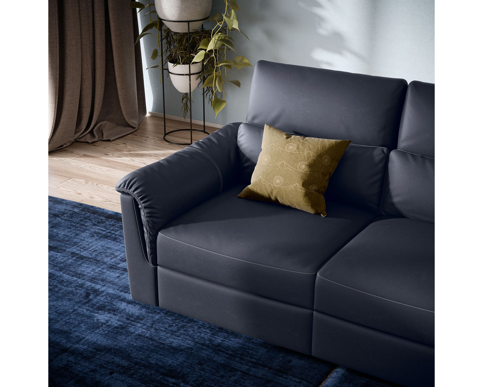 Amorevole C176 Triple Power Reclining Sofa (83" and 91") +50 leathers