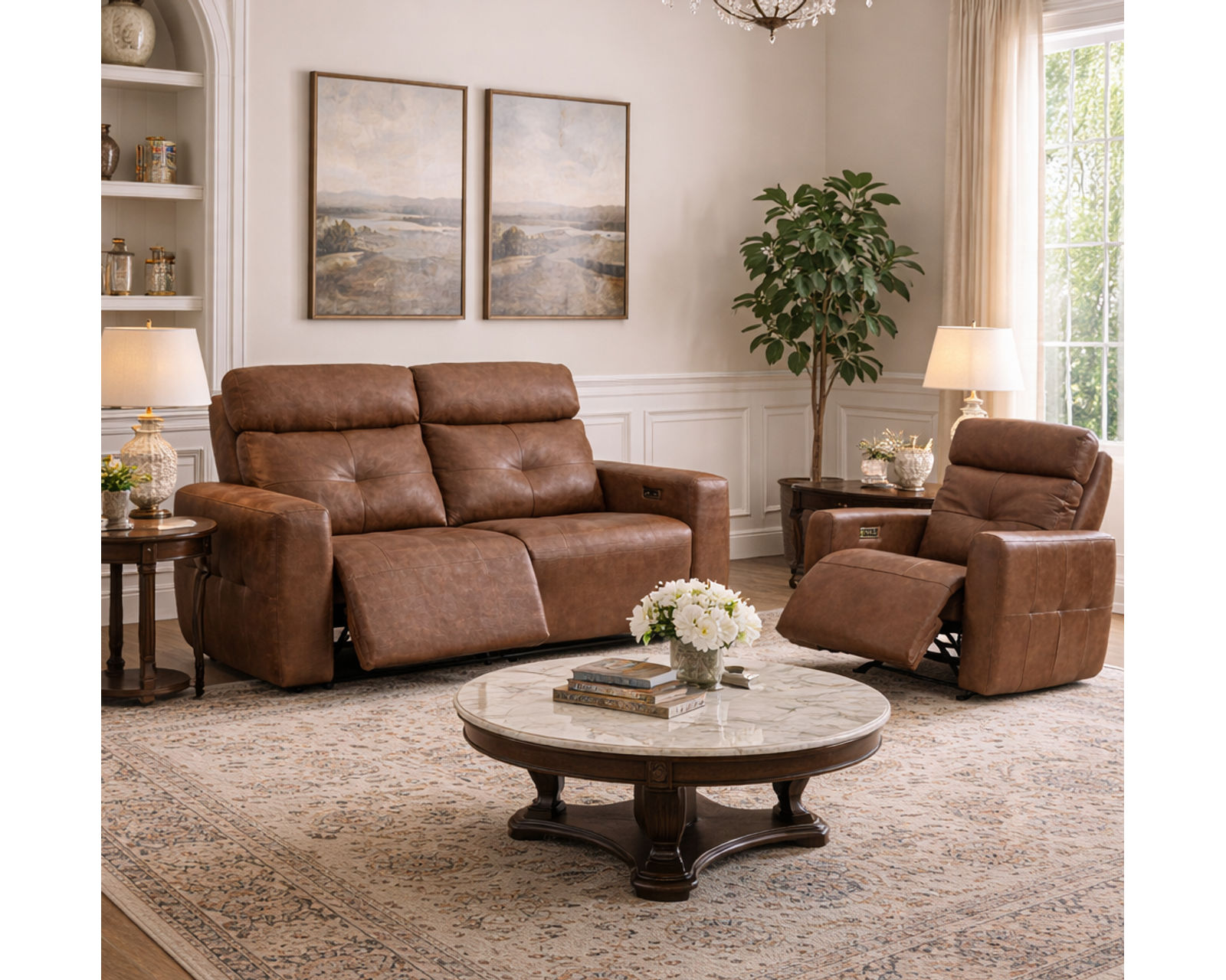 Griffin Reclining Sofa — Available in Standard & Wide Cushions, 140+ Leather Options, and 85", 88", or 117" Widths - Designed for Comfort. Built for Life. Priced for You.