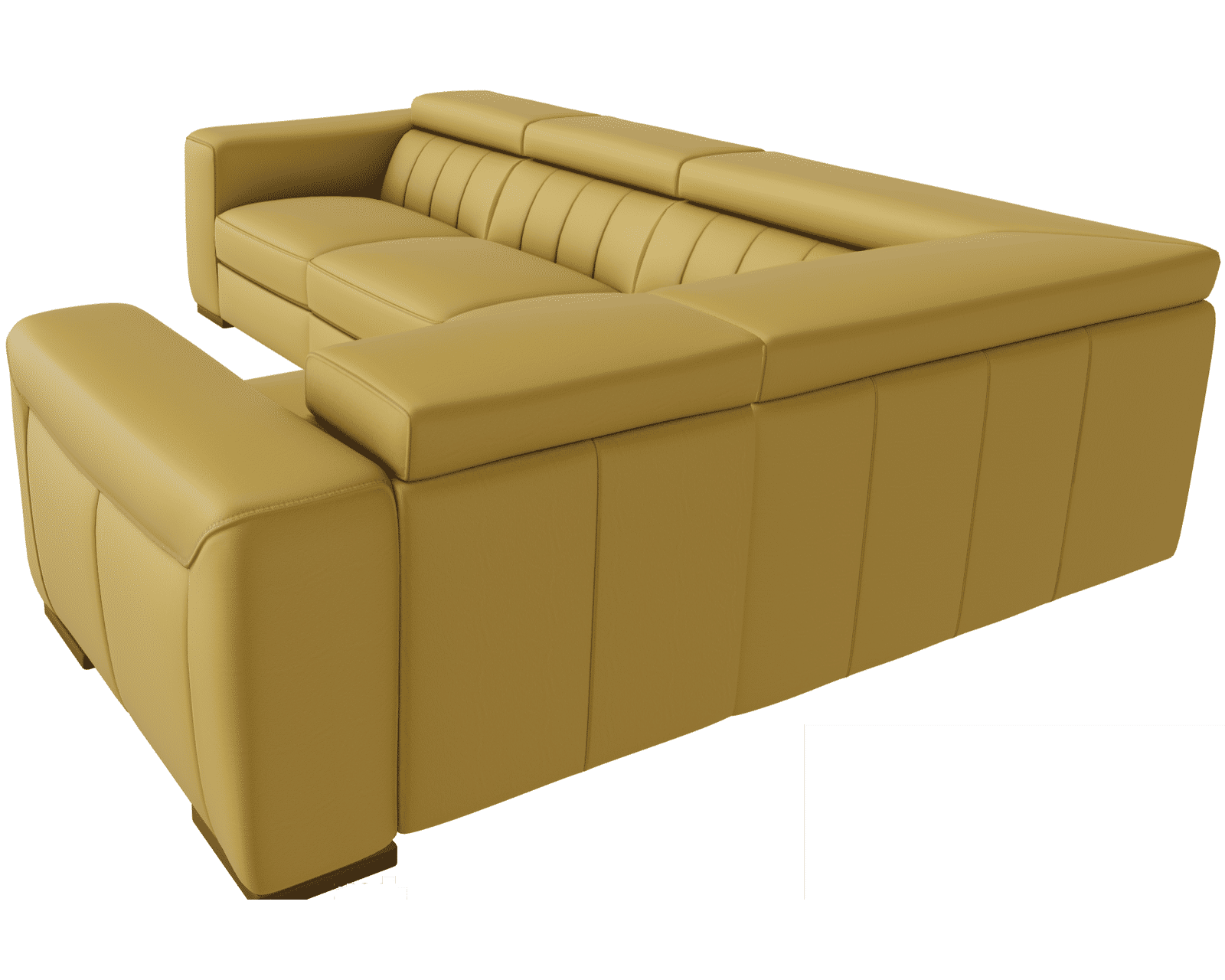 Forza X790 Stationary Sectional (+50 leathers) - Layout J: Four Piece Sectional 126" x 92"