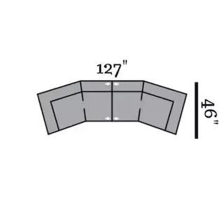 Layout N: Two Piece Sectional 127" x 46"