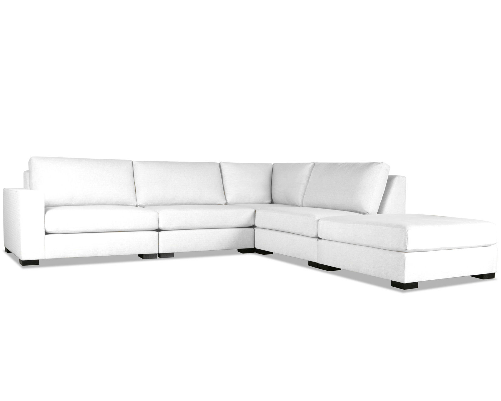 Veranda 5 Pieces Modular Sectional B (Choice of Colors - Veranda 5 Pieces Modular Sectional in White