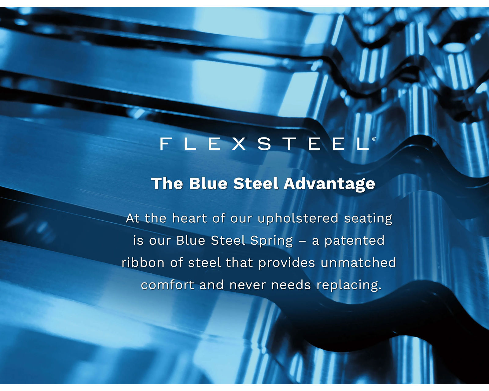 Blanchard 5649 Sofa (+100 fabrics) 86" - Flexsteel Blue Steel Seat Spring