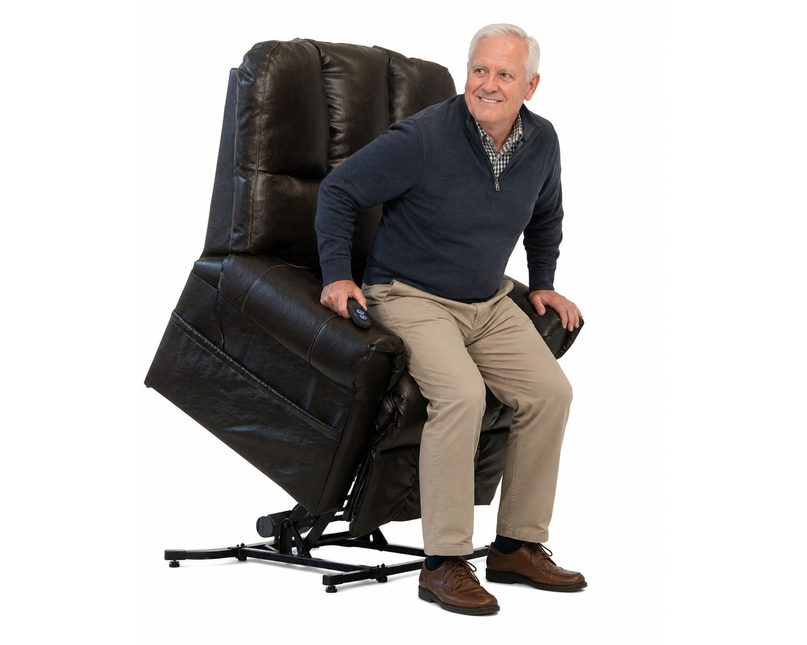 Stallworth Big Man’s Heavy-Duty Power Lift Full Lay-Out Chaise Recliner 450 Pounds Rated (2 colors) - Rated 450 Pounds