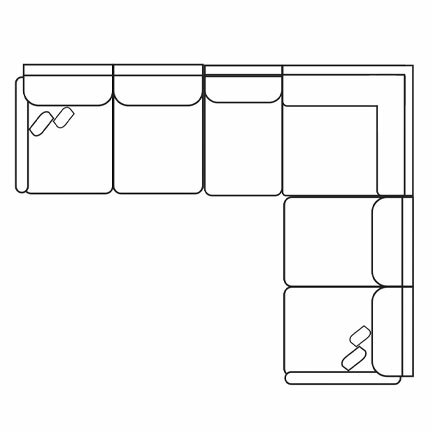Layout I: Three Piece Sectional 131" x 107.5