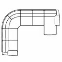 Layout L: Six Piece Reclining Sectional (2 recliners) 116" x 148" x 64"
