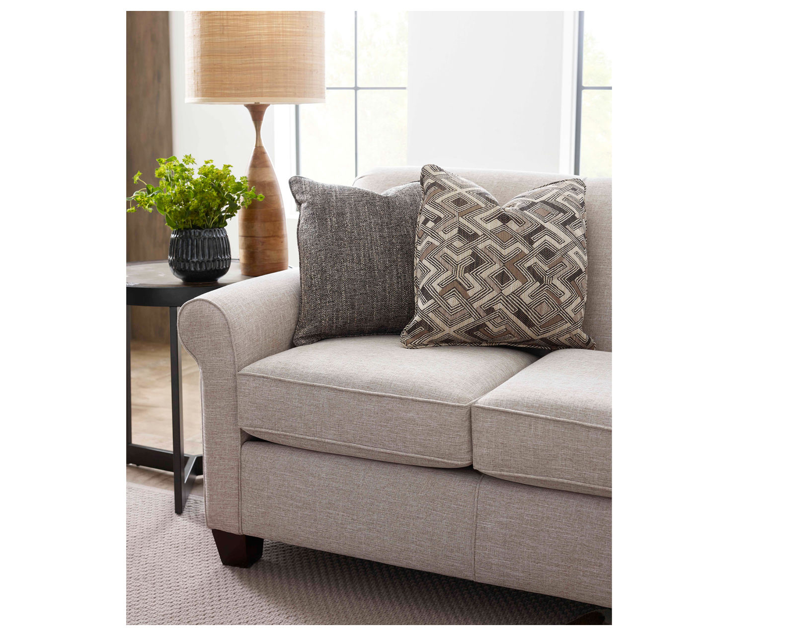 Angie Stationary Sectional  (+100 Standard and Performance Fabrics) - Where Comfort Meets Craftsmanship.