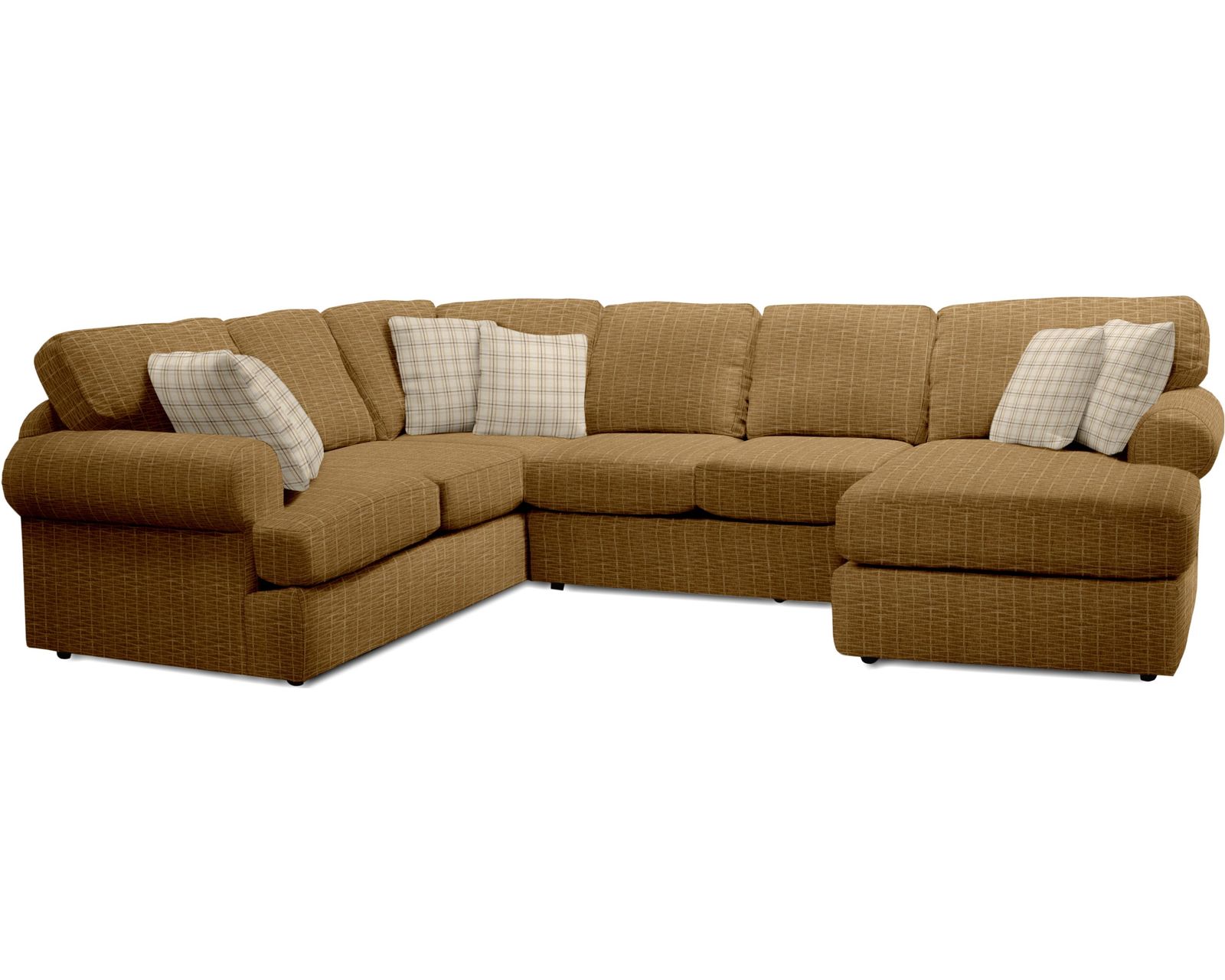 Darcy Stationary Sectional  (+101 Standard and Performance Fabrics) - Layout F: Three Piece Sectional 103" x 134"