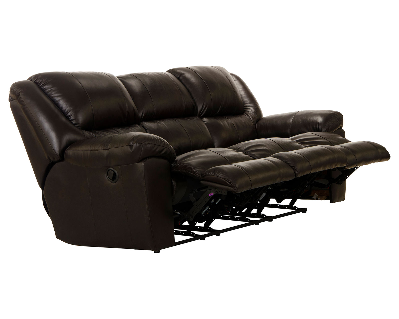 Transformer II Ultimate 90" Italian Leather Sofa w/3 Recliners & Drop Down Table - Comfort Built for the Whole Family.
