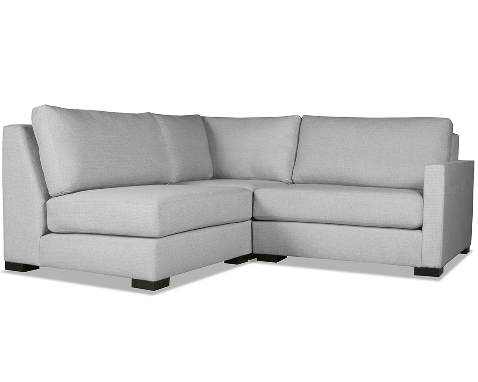 Chester 3 Pieces Modular Sectional w/ Left Open End (3 Colors Available) - Chester 3 Pieces Modular Sectional w/ Left Open End In Grey