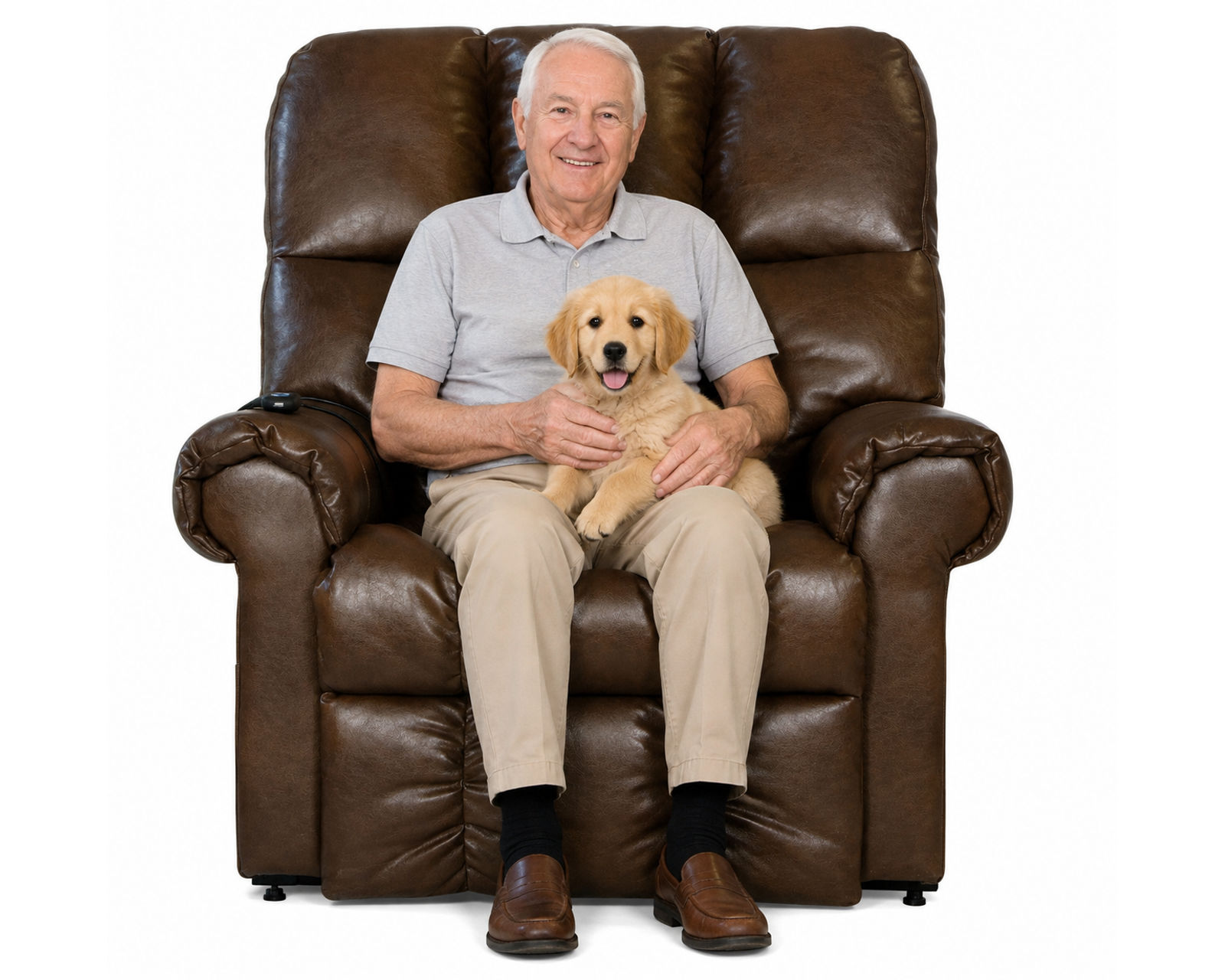 Stallworth Big Man’s Heavy-Duty Power Lift Full Lay-Out Chaise Recliner 450 Pounds Rated (2 colors) - The Chair That Helps You Do More.