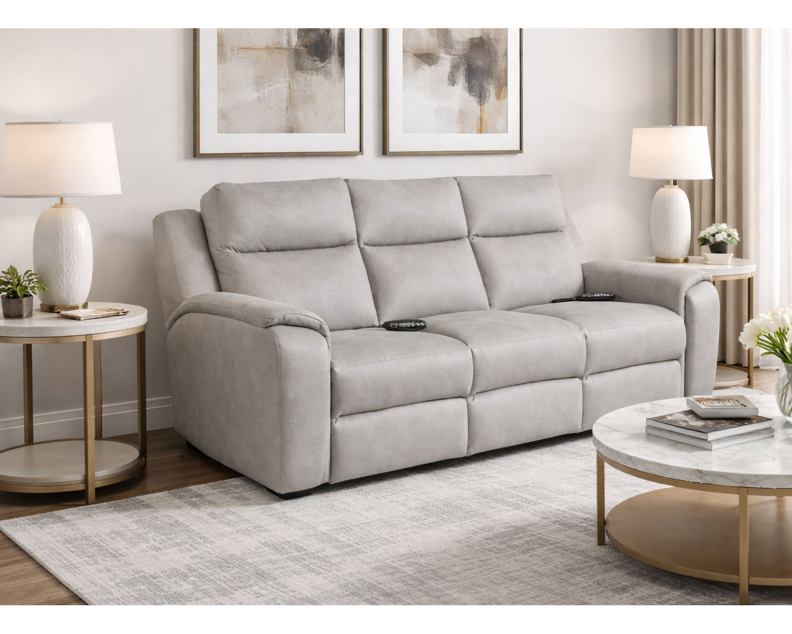 Drake 304 Dual Reclining Zero Gravity Reclining Sofa with SoCozi™ Heat & Massage (+100 fabrics and leathers) - Drake 95" Dual Power Zero Gravity Reclining Sofa with Heat and Massage