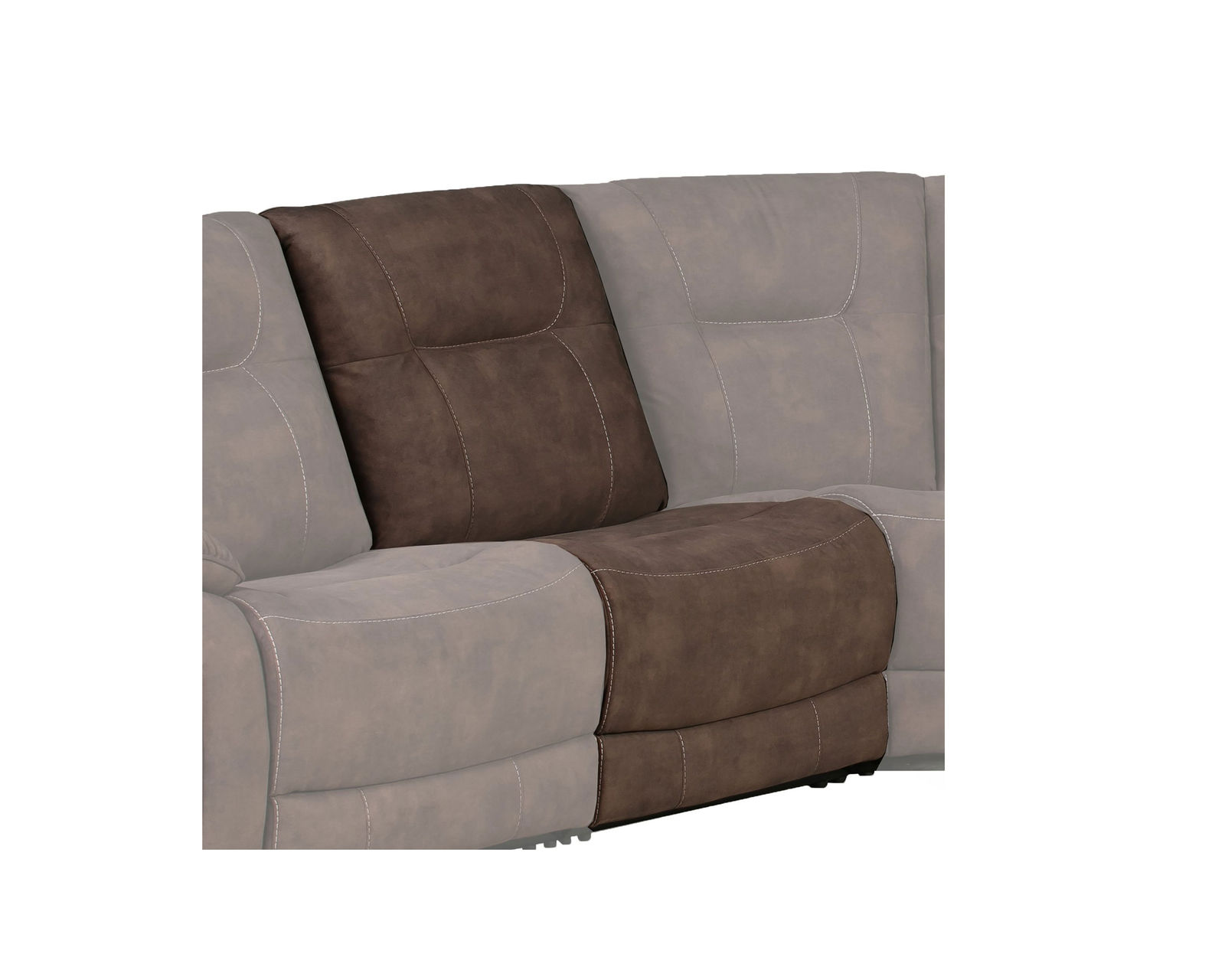 Cooper Brown Reclining Sectional (In stock - Fast shipping) - Cooper Armless Recliner or Cooper Armless Chair