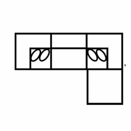 Layout B: Four Piece Sectional 117" x 77"