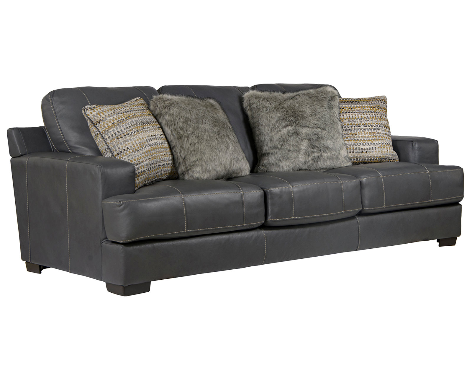 Marco 92" Top Grain Leather Sofa 2 colors (in stock) includes pillows