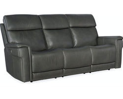 Lyra Leather Zero Gravity Power Sofa with Power Headrest 89" (Gray) In stock