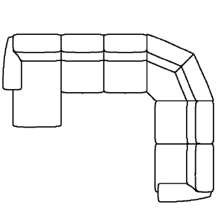 Layout H: Six Piece Sectional 147" x 117"