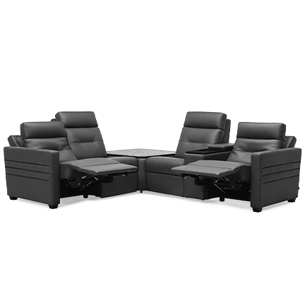 Layout G: Three Piece Sectional (2 recliners). 92" x 103"