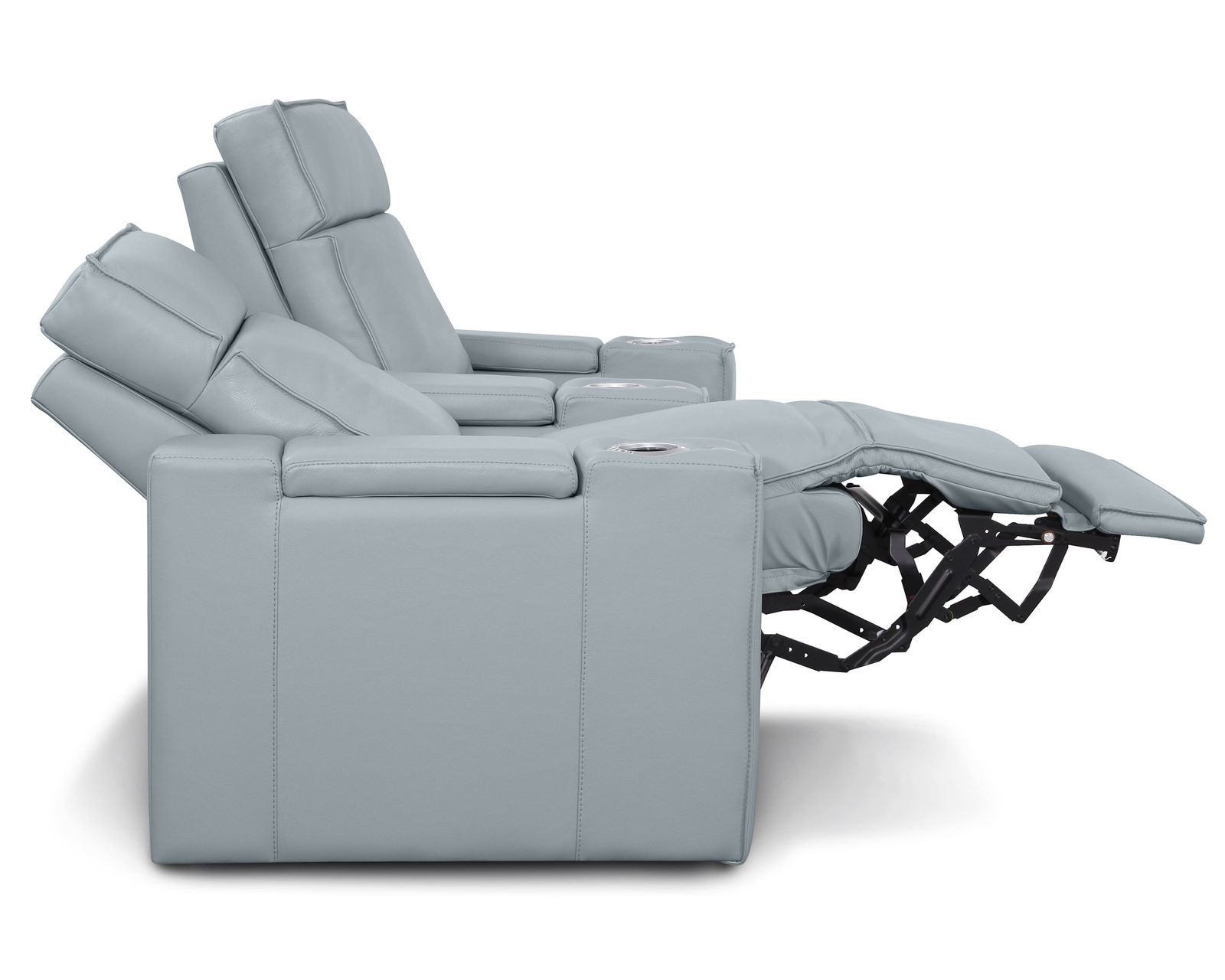 Ace 41472 Triple Power Home Theater Sectional (+200 colors) - Layout C: Two Piece Home Theater Sectional Curved 76" Wide