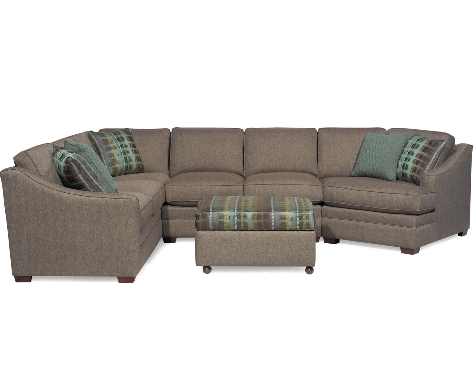 F9 Stationary Sectional (100+ Performance fabrics) Make it Yours - Sectional Layout P: Slope arms with box cushion