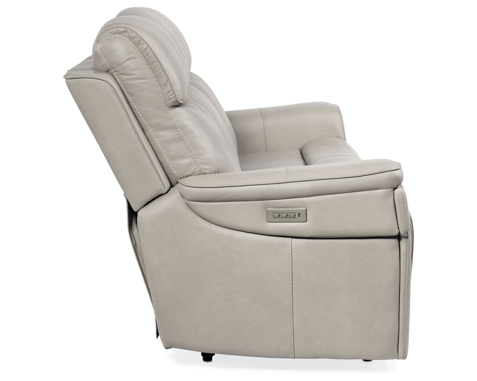 Lyra Leather Zero Gravity Power Sofa w/Power Headrest 89" (Ash) In stock - Independent buttons control power recliner and power headrest