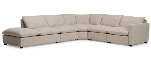 Layout O: Five Piece Sectional. 137" x 116"