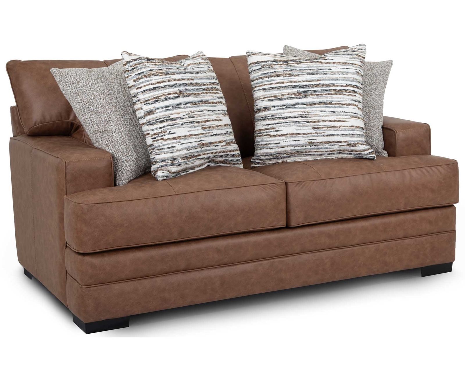 Regent 101.5" Extra Wide Sofa (Extra-Wide Comfort with the Rich Look of Worn Leather) - The Rich Look of Warn Leather Like Fabric