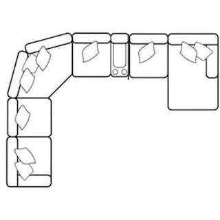 Sectional N: Seven Piece Sectional. 119" x 178" x 64"