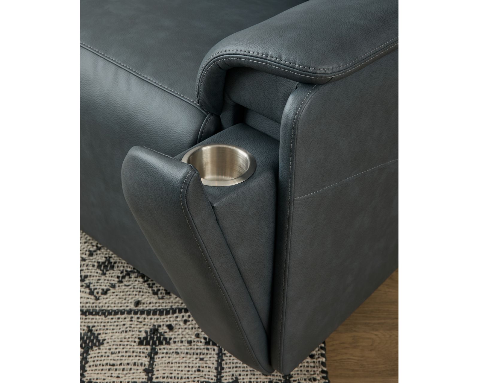 Vernon 1592 Triple Power Reclining Sectional with Heat and Massage (2 colors) 386-40 - In stock - Pop Out Metal Cupholders in the Arms