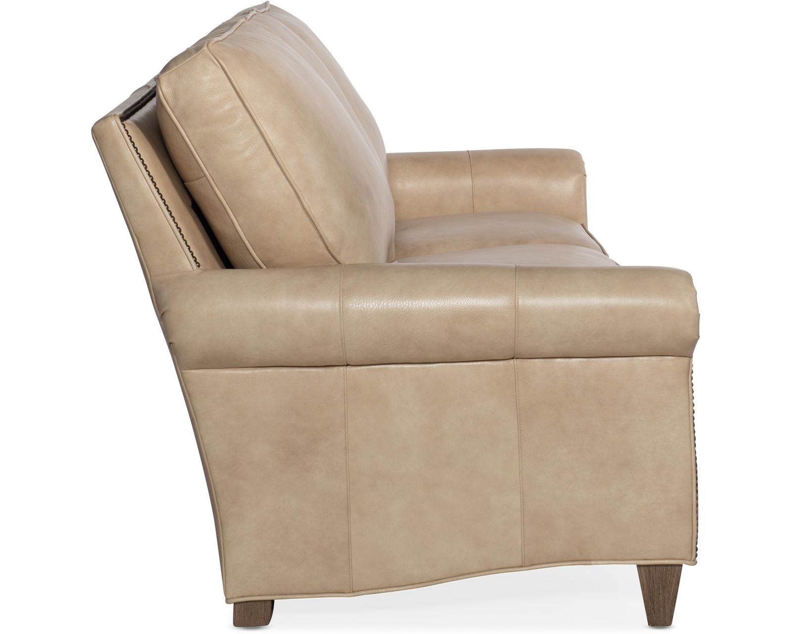 Bradington Young Reddish 579 Sofa (12 leathers) 8-Way Hand Tie - Reddish Stationary Sofa 8-Way Hand Tie