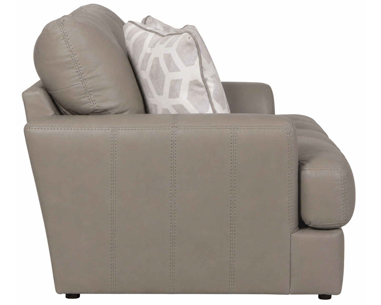 Prato Top Grain Leather Touch 85" Sofa (2 colors) includes pillows
