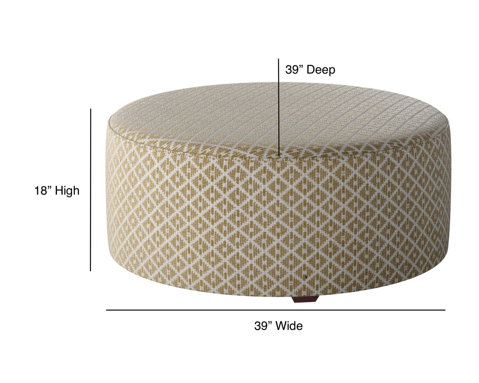 Limelight Mineral Two Piece Sectional 7000 (includes pillows) performance fabric - 124" x 96" - Owen Straw 39" Round Cocktail Ottoman - 140-C (performance fabric)