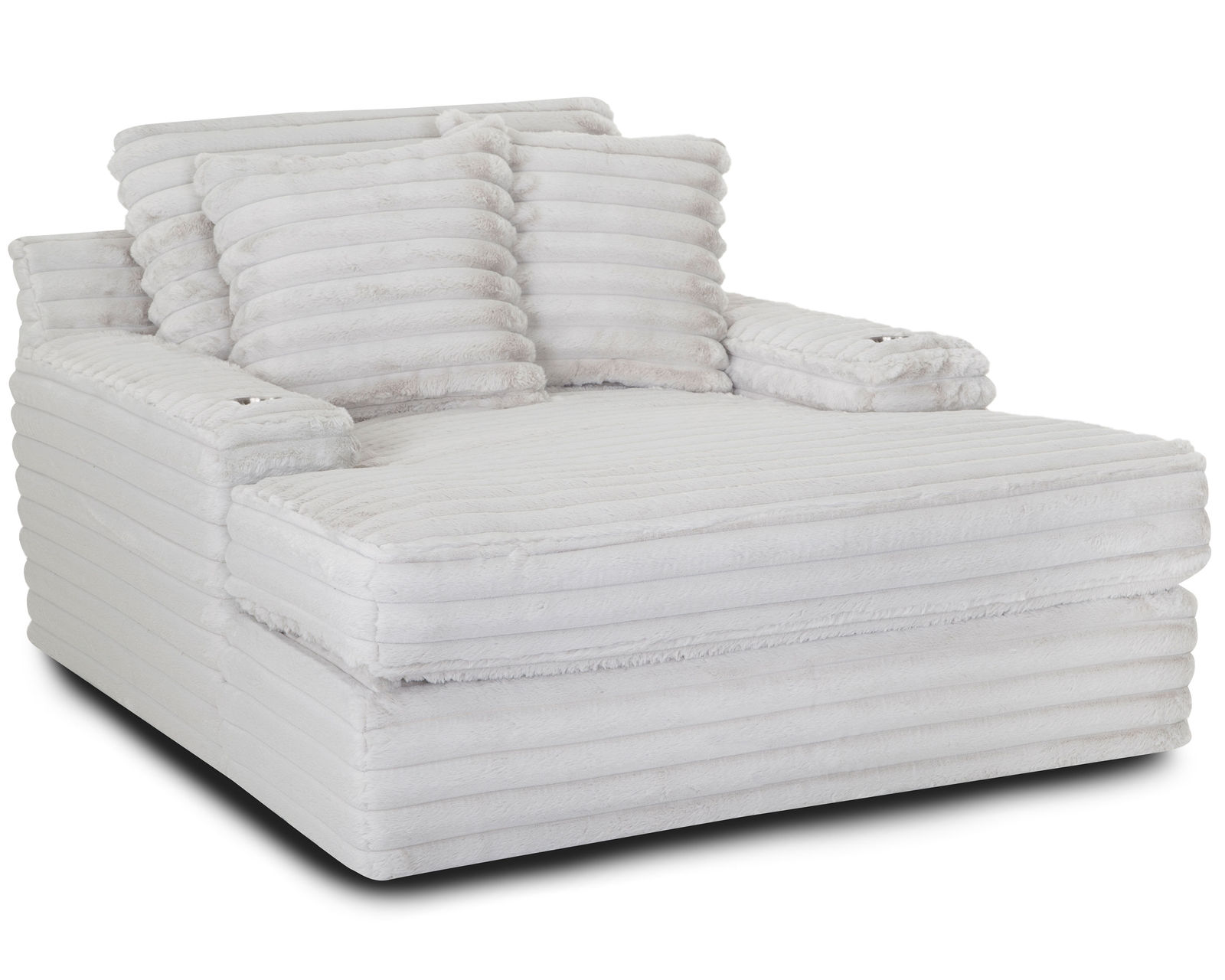 Bellini Home Theatre Chaise Lounge w/ Dual CUPHOLDERS and USB Charging Port (3 Colors)	 - Bellini Home Theater Chaise in Dove