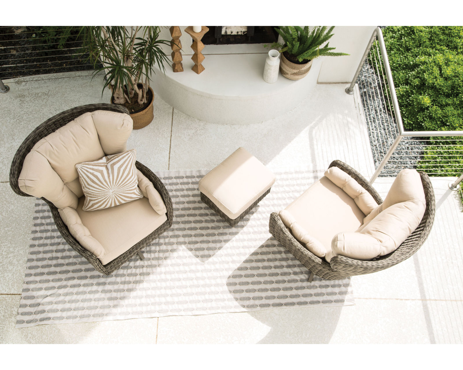 Cocoon High Back Swivel Chair and Ottoman - Made to order fabrics - Cocoon High Back Swivel Lounge Chair