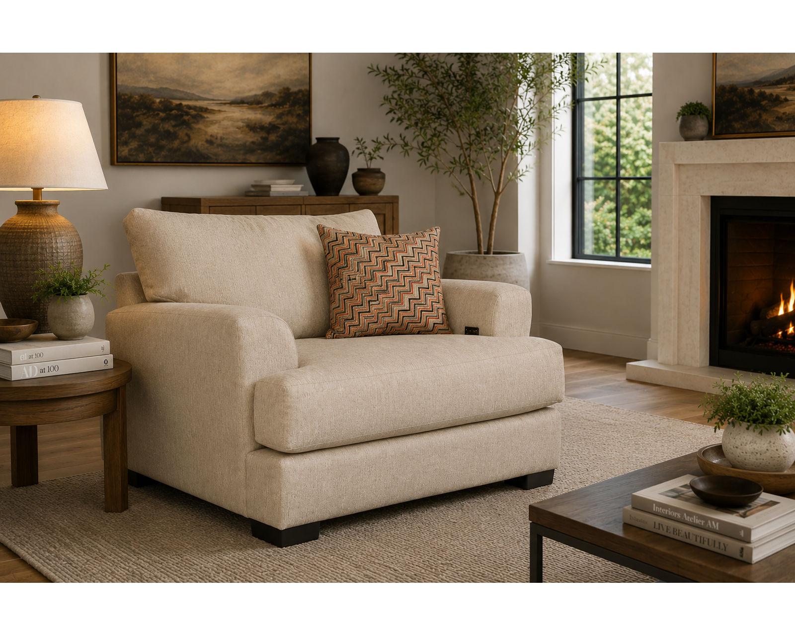 Ava 90" Sofa  (Includes Pillows) - 2 colors - USB charging