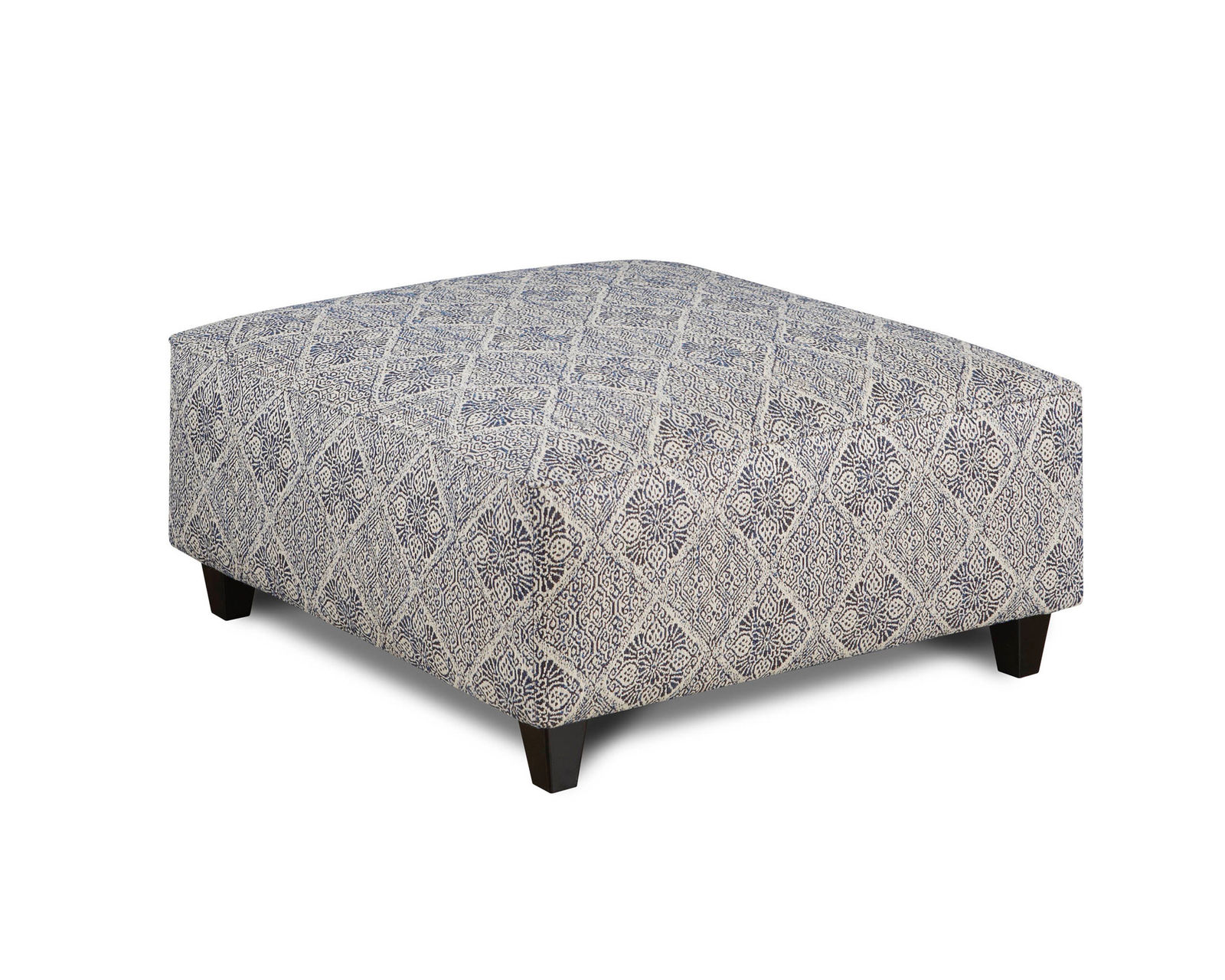 Catalina 96" Linen 4 Piece Living Room (Includes sofa, 2 chairs and cocktail ottoman) - Indigo Federal Square Cocktail Ottoman
