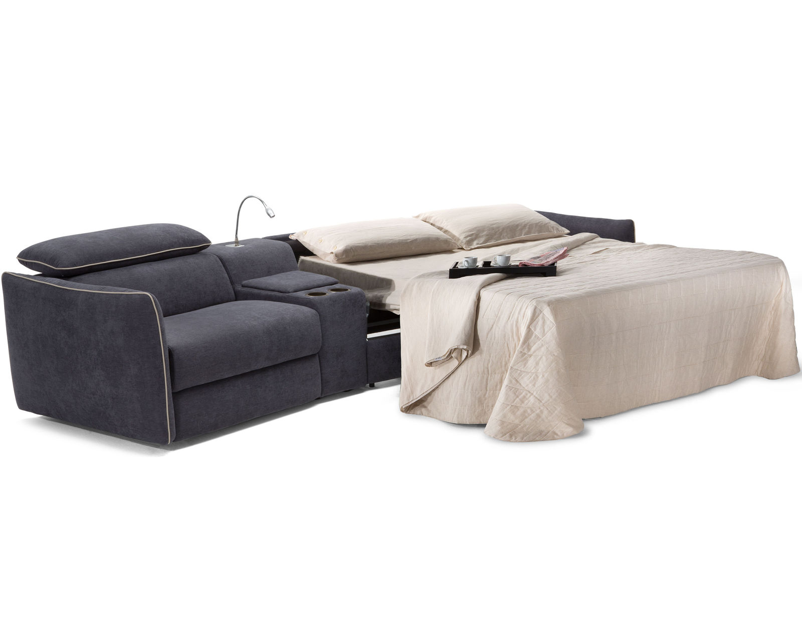 Meraviglia B995 Leather Reclining Sleeper Sectional (+25 leathers)