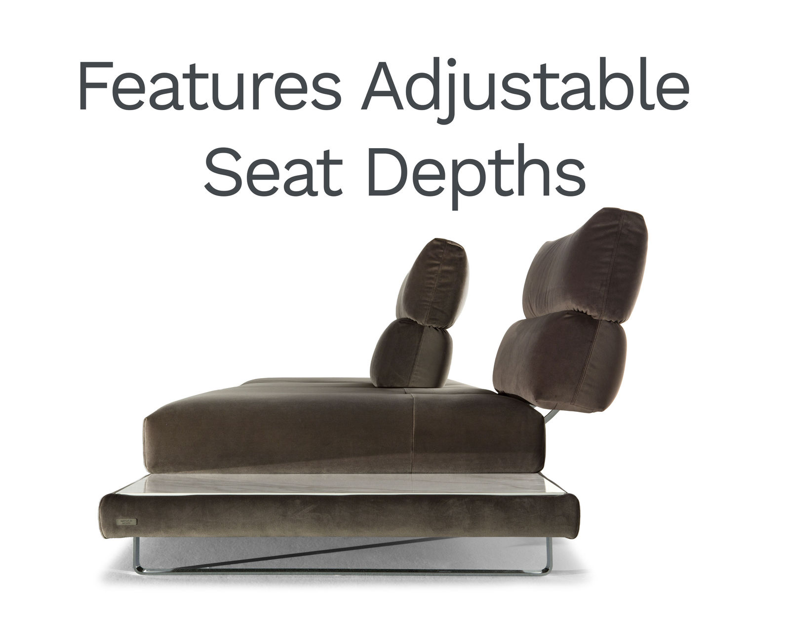 Roma C257 Sectional - adjustable seat depth (+40 fabrics)  - Features adjustable seat depths