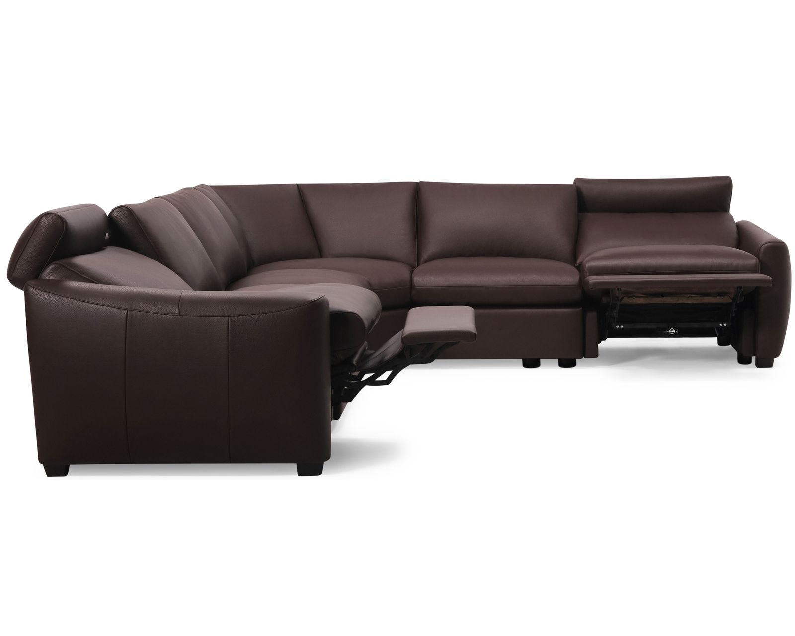 Charli 77743 Power Reclining Sectional (+100 leathers) - Layout N: Five Piece Reclining Sectional (2 recliners) 152" x 121