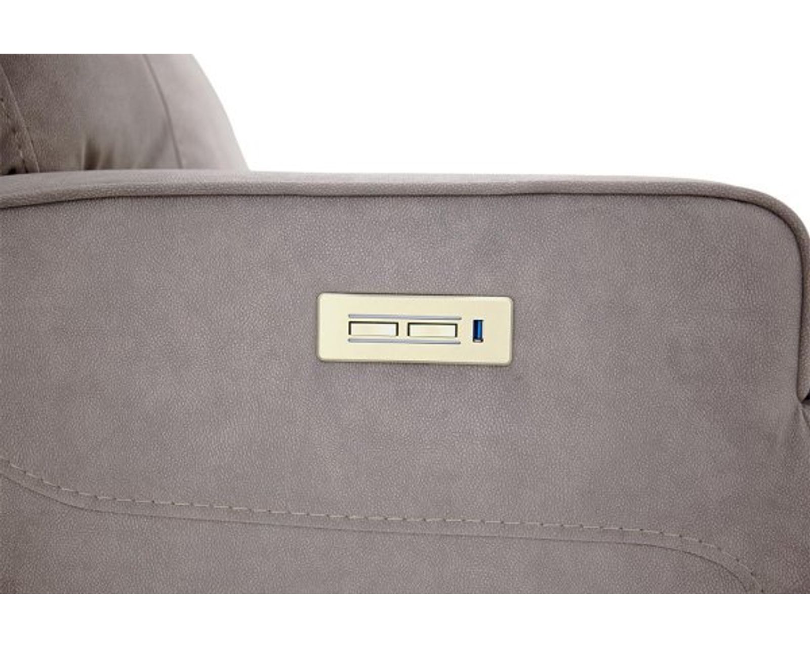 Ashbee Zero Gravity Power Recliner w/Power Head Rest & 3" Footrest Extension (Dove) In stock